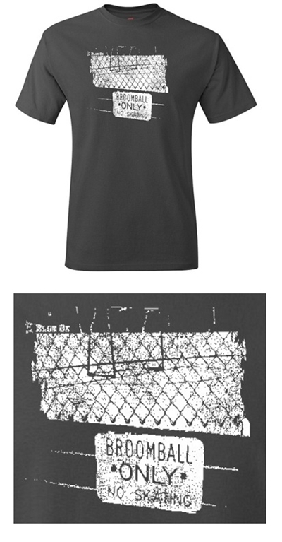 Blue Ox T-Shirt "Broomball Only - No Skating"