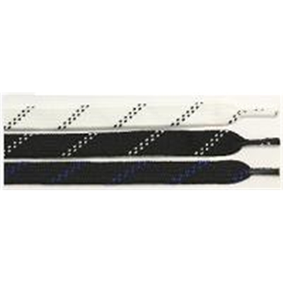 72 Ultra Black/White <BR> Broomball Laces